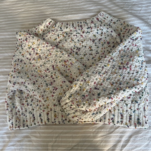 CREAM SWEATER with colorful dots - Picture 3 of 4